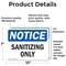 Signmission Sanitizing Only, 10 in W x Rectangle, Vinyl Decal OS-2PACK-NS-D-710-L-18241 - alternate 4